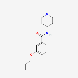 molecular formula C16H24N2O2 B4983615 N-(1-methylpiperidin-4-yl)-3-propoxybenzamide 