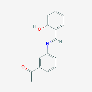 molecular formula C15H13NO2 B4983693 ALPHA-(3-ACETYLPHENYLIMINO)-O-CRESOL CAS No. 788-18-1