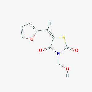 molecular formula C9H7NO4S B4983702 (5E)-5-(furan-2-ylmethylidene)-3-(hydroxymethyl)-1,3-thiazolidine-2,4-dione 