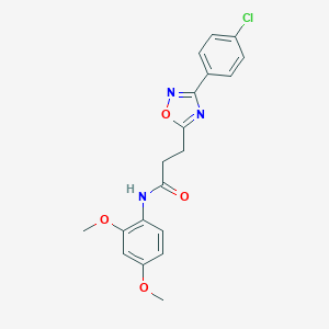 molecular formula C19H18ClN3O4 B498375 3-[3-(4-chlorophenyl)-1,2,4-oxadiazol-5-yl]-N-(2,4-dimethoxyphenyl)propanamide 