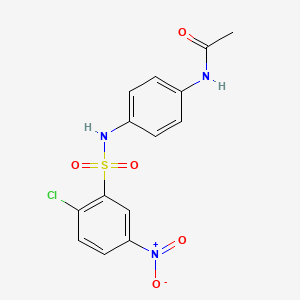 molecular formula C14H12ClN3O5S B4983787 N-[4-[(2-chloro-5-nitrophenyl)sulfonylamino]phenyl]acetamide 