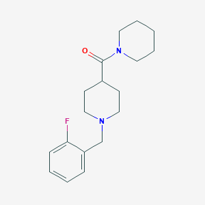 molecular formula C18H25FN2O B4983845 [1-(2-Fluorobenzyl)piperidin-4-yl](piperidin-1-yl)methanone 