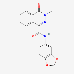 molecular formula C17H13N3O4 B4984037 N-(1,3-benzodioxol-5-yl)-3-methyl-4-oxo-3,4-dihydrophthalazine-1-carboxamide 