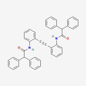 molecular formula C42H32N2O2 B4984138 N-(2-{2-[2-(2,2-DIPHENYLACETAMIDO)PHENYL]ETHYNYL}PHENYL)-2,2-DIPHENYLACETAMIDE 