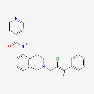 molecular formula C24H22ClN3O B4984208 N-[2-[(Z)-2-chloro-3-phenylprop-2-enyl]-3,4-dihydro-1H-isoquinolin-5-yl]pyridine-4-carboxamide 