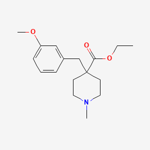 molecular formula C17H25NO3 B4984257 Ethyl 4-[(3-methoxyphenyl)methyl]-1-methylpiperidine-4-carboxylate 