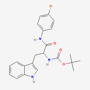 molecular formula C22H24BrN3O3 B4984301 Tert-butyl N-{1-[(4-bromophenyl)carbamoyl]-2-(1H-indol-3-YL)ethyl}carbamate 