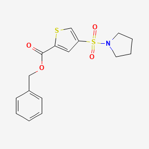 molecular formula C16H17NO4S2 B4984307 Benzyl 4-pyrrolidin-1-ylsulfonylthiophene-2-carboxylate 