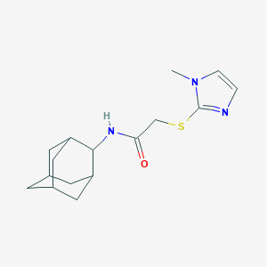 molecular formula C16H23N3OS B498438 N-(2-adamantyl)-2-(1-methylimidazol-2-yl)sulfanylacetamide 