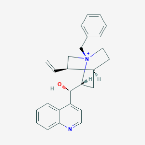molecular formula C26H29N2O+ B049845 (S)-[(1S,2R,4S,5R)-1-Benzyl-5-ethenyl-1-azoniabicyclo[2.2.2]octan-2-yl]-quinolin-4-ylmethanol CAS No. 111300-53-9