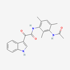 molecular formula C21H21N3O3 B4984574 N-(3-acetamido-2,4,6-trimethylphenyl)-2-(1H-indol-3-yl)-2-oxoacetamide 