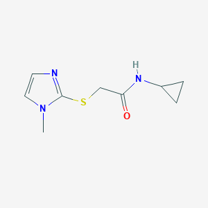 molecular formula C9H13N3OS B498462 N-cyclopropyl-2-[(1-methyl-1H-imidazol-2-yl)sulfanyl]acetamide 
