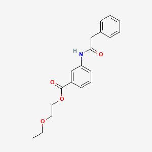 molecular formula C19H21NO4 B4984682 2-ETHOXYETHYL 3-((PHENYLACETYL)AMINO)BENZOATE 