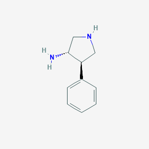 molecular formula C10H14N2 B049847 (3S,4R)-4-Phenylpyrrolidin-3-amine CAS No. 116169-51-8