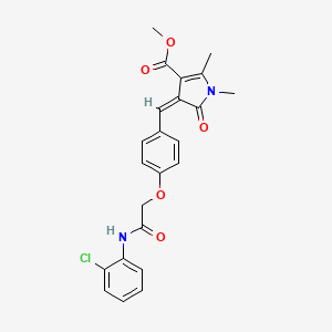 molecular formula C23H21ClN2O5 B4984736 methyl (4Z)-4-(4-{2-[(2-chlorophenyl)amino]-2-oxoethoxy}benzylidene)-1,2-dimethyl-5-oxo-4,5-dihydro-1H-pyrrole-3-carboxylate 