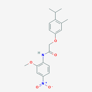 molecular formula C19H22N2O5 B4984739 N-(2-methoxy-4-nitrophenyl)-2-(3-methyl-4-propan-2-ylphenoxy)acetamide 