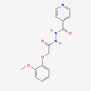 molecular formula C15H15N3O4 B4984983 N'-[2-(2-methoxyphenoxy)acetyl]pyridine-4-carbohydrazide 