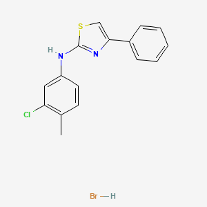 molecular formula C16H14BrClN2S B4985020 N-(3-chloro-4-methylphenyl)-4-phenyl-1,3-thiazol-2-amine;hydrobromide 