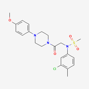molecular formula C21H26ClN3O4S B4985155 N-(3-chloro-4-methylphenyl)-N-{2-[4-(4-methoxyphenyl)piperazin-1-yl]-2-oxoethyl}methanesulfonamide 