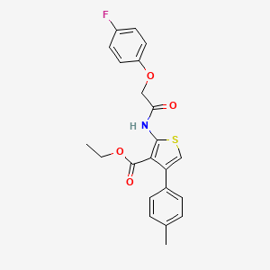 molecular formula C22H20FNO4S B4985201 ethyl 2-[2-(4-fluorophenoxy)acetamido]-4-(4-methylphenyl)thiophene-3-carboxylate 