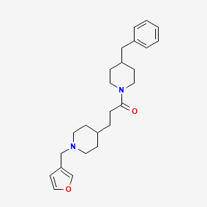 molecular formula C25H34N2O2 B4985367 1-(4-Benzylpiperidin-1-yl)-3-[1-(furan-3-ylmethyl)piperidin-4-yl]propan-1-one 