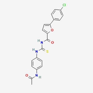 molecular formula C20H16ClN3O3S B4985445 N-[(4-acetamidophenyl)carbamothioyl]-5-(4-chlorophenyl)furan-2-carboxamide 