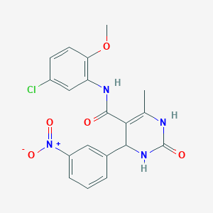 molecular formula C19H17ClN4O5 B4985576 N-(5-chloro-2-methoxyphenyl)-6-methyl-4-(3-nitrophenyl)-2-oxo-3,4-dihydro-1H-pyrimidine-5-carboxamide 