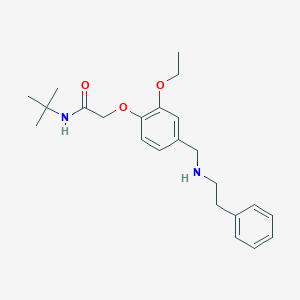 molecular formula C23H32N2O3 B498558 N-tert-butyl-2-[2-ethoxy-4-[(2-phenylethylamino)methyl]phenoxy]acetamide 