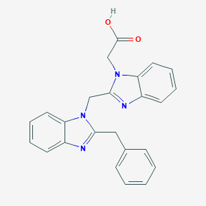 molecular formula C24H20N4O2 B498571 {2-[(2-benzyl-1H-benzimidazol-1-yl)methyl]-1H-benzimidazol-1-yl}acetic acid 
