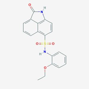 molecular formula C19H16N2O4S B498595 N-(2-ethoxyphenyl)-2-oxo-1,2-dihydrobenzo[cd]indole-6-sulfonamide 