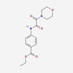 molecular formula C15H18N2O5 B4985983 Ethyl 4-[2-(morpholin-4-YL)-2-oxoacetamido]benzoate 