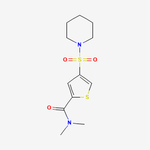 molecular formula C12H18N2O3S2 B4986170 N,N-dimethyl-4-piperidin-1-ylsulfonylthiophene-2-carboxamide 