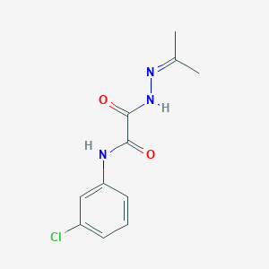 molecular formula C11H12ClN3O2 B4986440 N-(3-chlorophenyl)-N'-(propan-2-ylideneamino)oxamide 