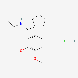 molecular formula C16H26ClNO2 B4986459 N-{[1-(3,4-dimethoxyphenyl)cyclopentyl]methyl}ethanamine hydrochloride 