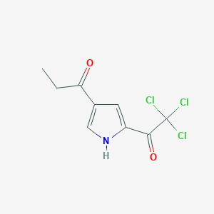molecular formula C9H8Cl3NO2 B049865 1-(5-(2,2,2-Trichloroacetyl)-1H-pyrrol-3-yl)propan-1-one CAS No. 111468-90-7