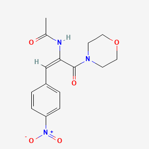 molecular formula C15H17N3O5 B4986537 N-[(E)-3-morpholin-4-yl-1-(4-nitrophenyl)-3-oxoprop-1-en-2-yl]acetamide 