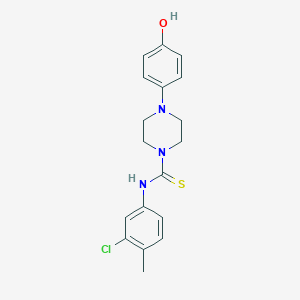 molecular formula C18H20ClN3OS B4986582 N-(3-chloro-4-methylphenyl)-4-(4-hydroxyphenyl)-1-piperazinecarbothioamide 
