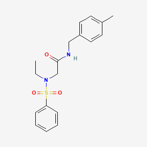 molecular formula C18H22N2O3S B4986604 N~2~-ethyl-N-(4-methylbenzyl)-N~2~-(phenylsulfonyl)glycinamide 