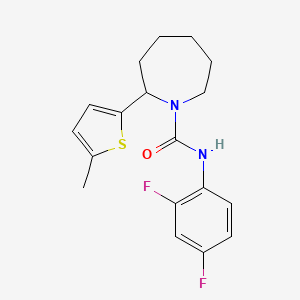 molecular formula C18H20F2N2OS B4986623 N-(2,4-difluorophenyl)-2-(5-methylthiophen-2-yl)azepane-1-carboxamide 