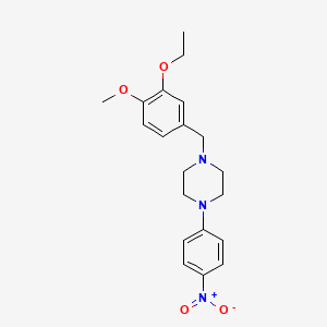 molecular formula C20H25N3O4 B4986675 1-[(3-ethoxy-4-methoxyphenyl)methyl]-4-(4-nitrophenyl)piperazine 