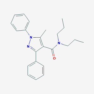 molecular formula C23H27N3O B049867 1,3-Diphenyl-N,N-dipropyl-5-methyl-1H-pyrazole-4-carboxamide CAS No. 125103-46-0