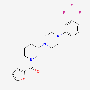 molecular formula C21H24F3N3O2 B4986842 Furan-2-yl-[3-[4-[3-(trifluoromethyl)phenyl]piperazin-1-yl]piperidin-1-yl]methanone 