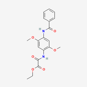 molecular formula C19H20N2O6 B4987002 ETHYL 2-[4-(BENZOYLAMINO)-2,5-DIMETHOXYANILINO]-2-OXOACETATE 