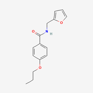 molecular formula C15H17NO3 B4987117 N-(furan-2-ylmethyl)-4-propoxybenzamide 