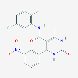 molecular formula C19H17ClN4O4 B4987140 N-(5-chloro-2-methylphenyl)-6-methyl-4-(3-nitrophenyl)-2-oxo-3,4-dihydro-1H-pyrimidine-5-carboxamide 