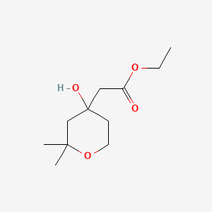 molecular formula C11H20O4 B4987163 Ethyl 2-(4-hydroxy-2,2-dimethyloxan-4-yl)acetate 