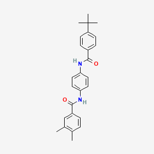 molecular formula C26H28N2O2 B4987183 N-[4-[(4-tert-butylbenzoyl)amino]phenyl]-3,4-dimethylbenzamide 