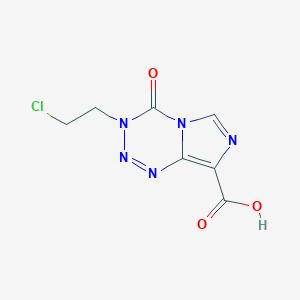 molecular formula C7H6ClN5O3 B049872 3-(2-Chloroethyl)-4-oxo-3H-imidazo(5,1-d)-1,2,3,5-tetrazine-8-carboxylic acid CAS No. 113942-32-8