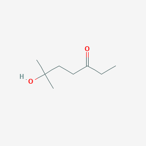 molecular formula C8H16O2 B049873 3-Heptanone, 6-hydroxy-6-methyl- CAS No. 123065-56-5