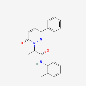molecular formula C23H25N3O2 B4987307 N-(2,6-dimethylphenyl)-2-[3-(2,5-dimethylphenyl)-6-oxopyridazin-1(6H)-yl]propanamide 